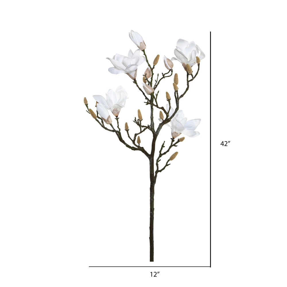 42'' White Magnolia Spray