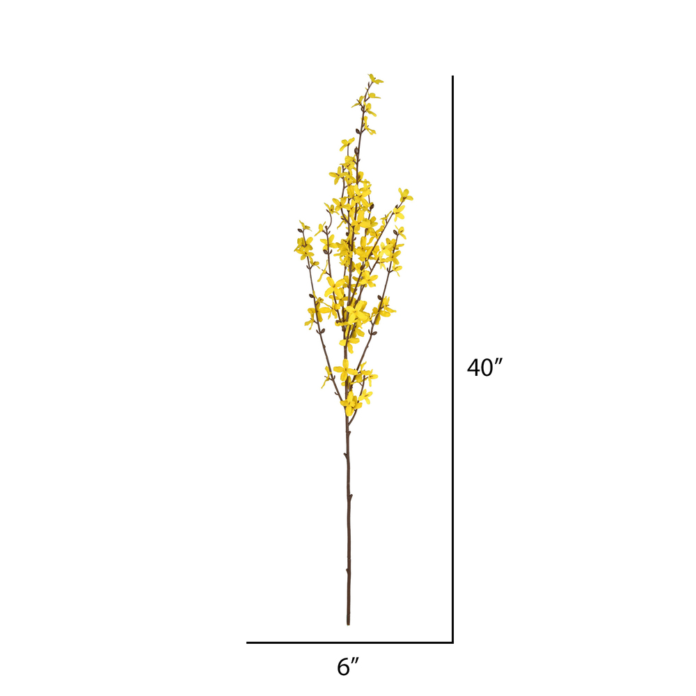 40" Yellow Forsythia Flower Spray 3/pk