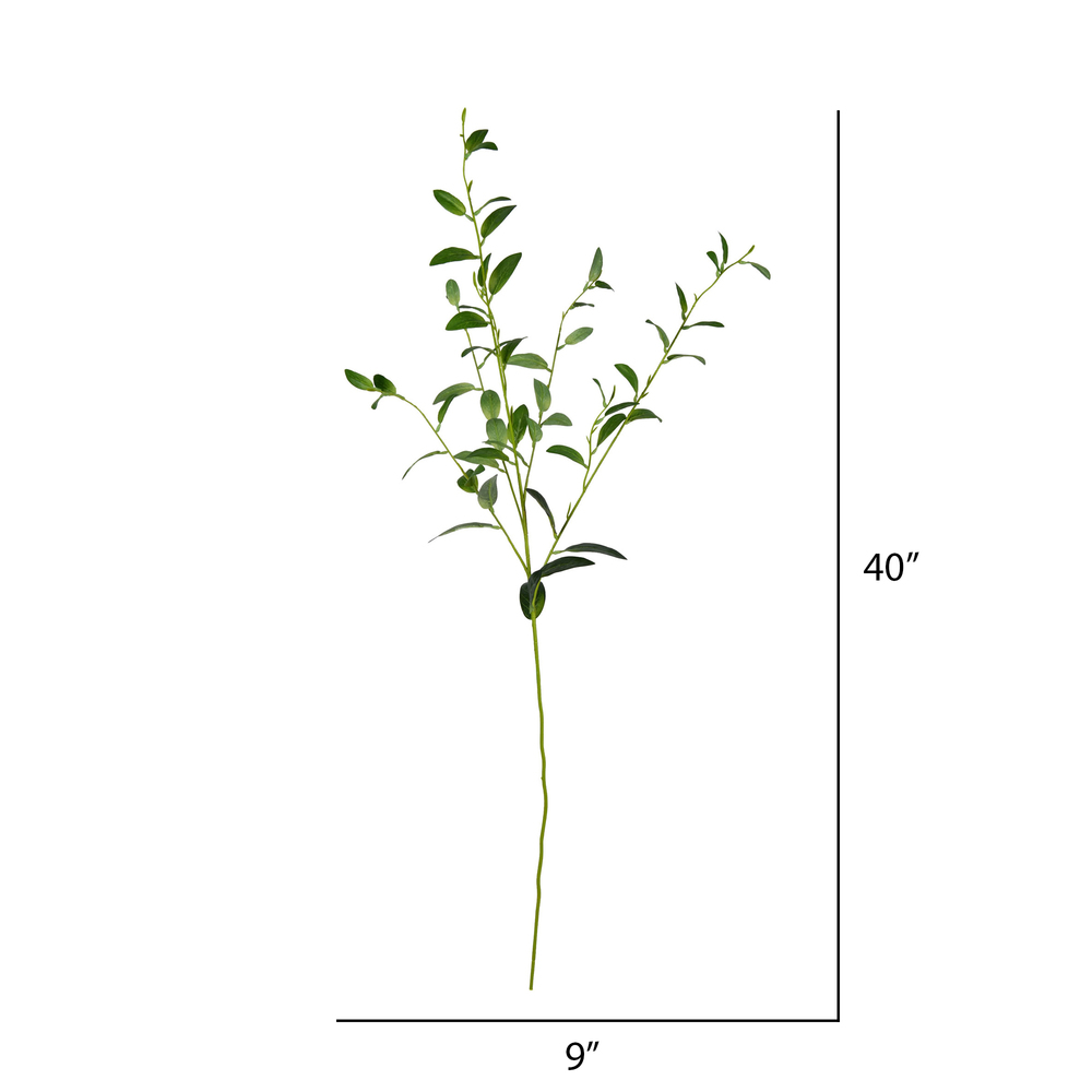 Vickerman Artificial Green Leaf Spray. 4/pk