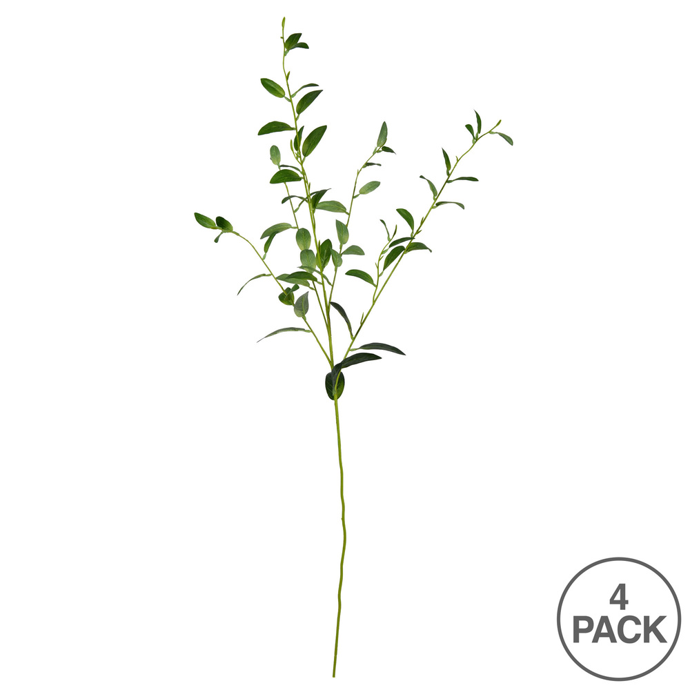 Vickerman Artificial Green Leaf Spray. 4/pk