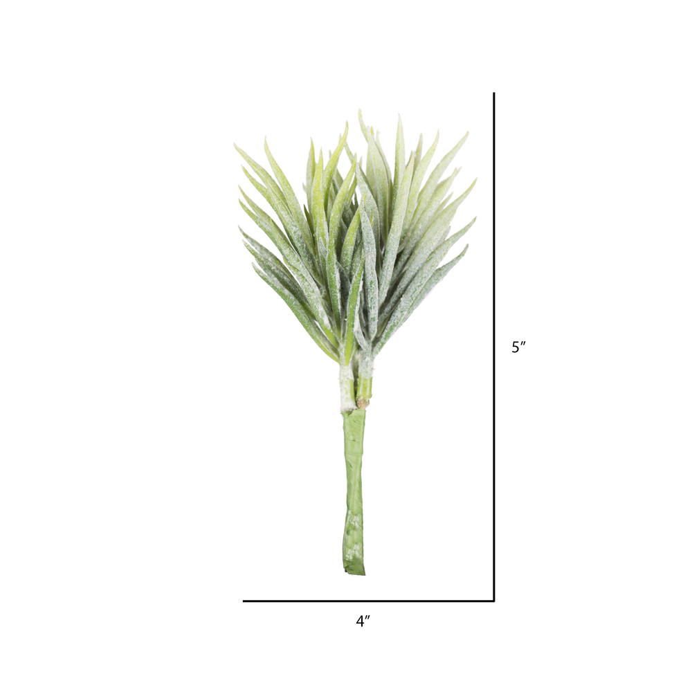 Vickerman 5" Artificial Green and White Seneco 