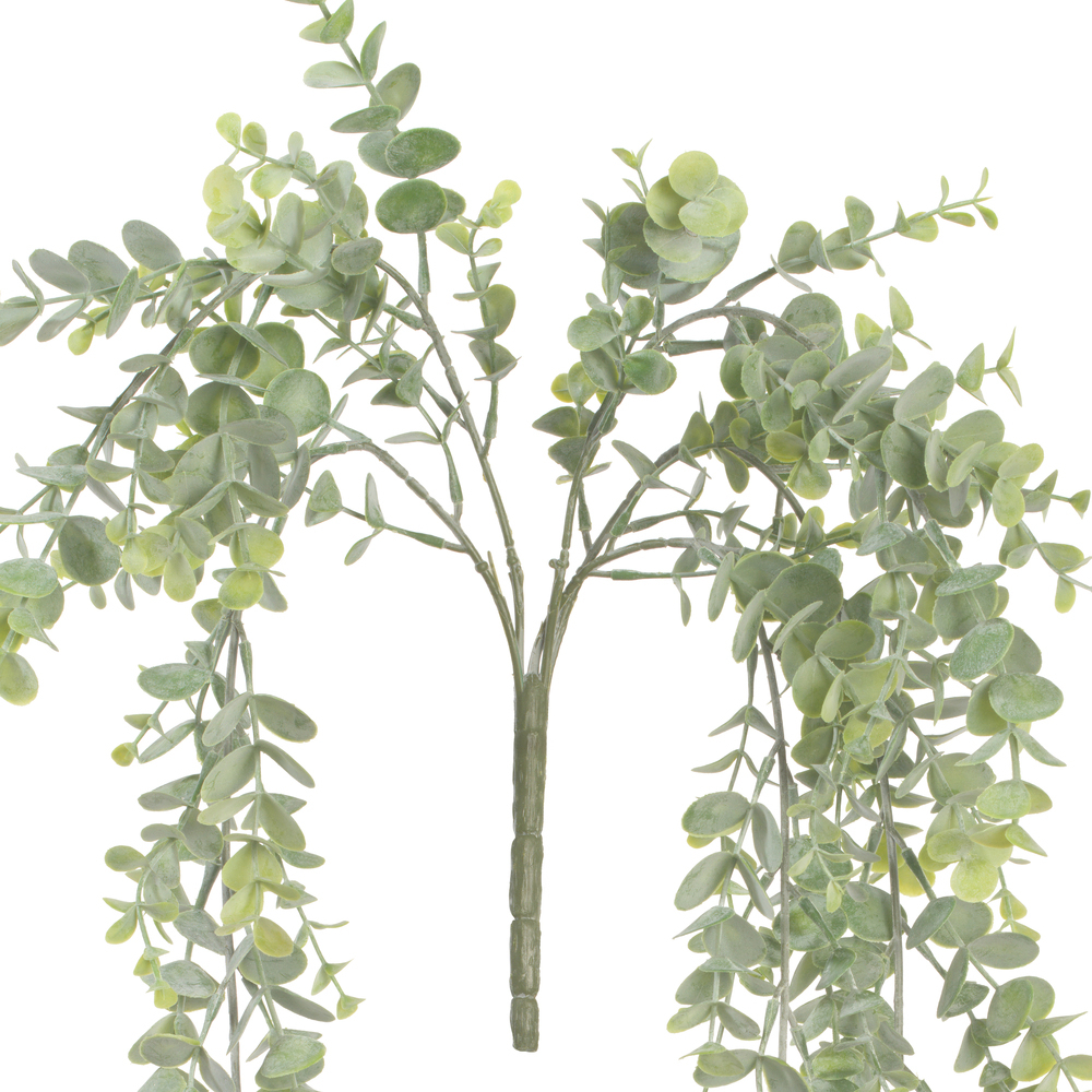 Vickerman Artificial Green Hanging Mini Leaf Eucalyptus Bush, 2/pk
