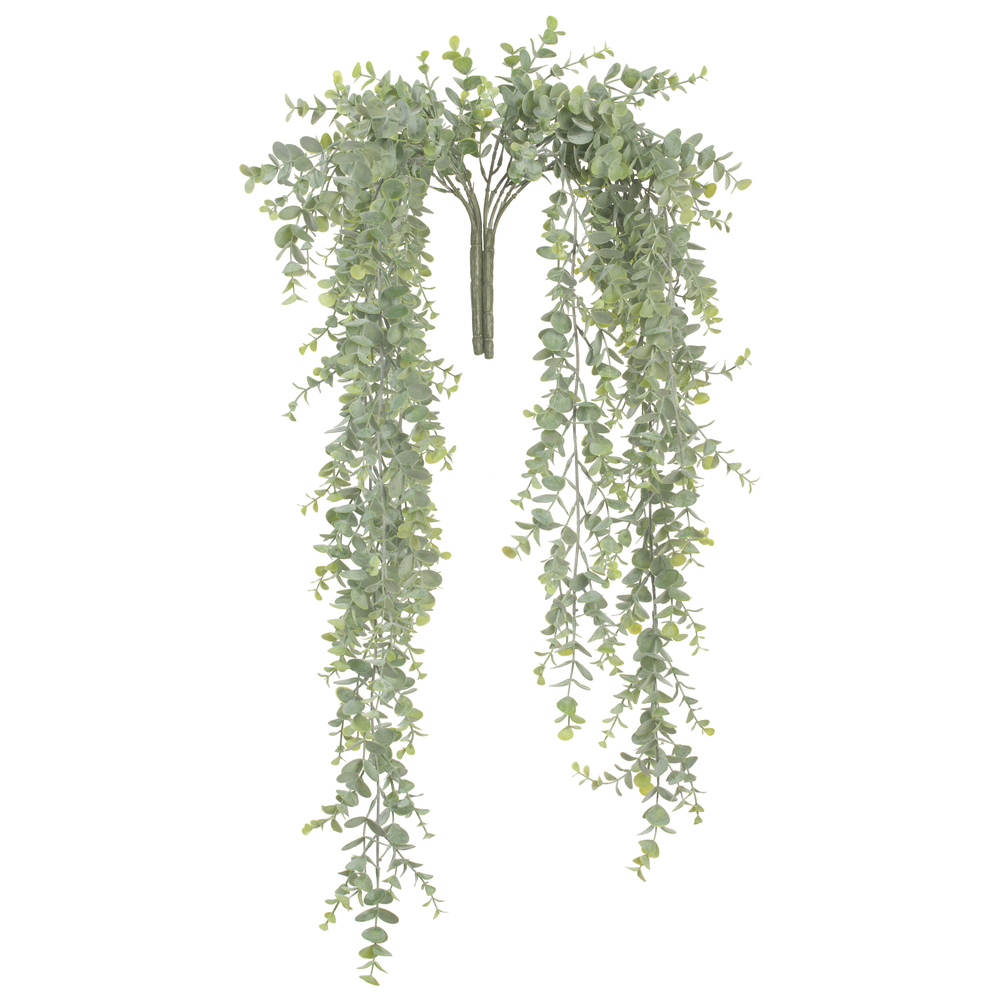 Vickerman Artificial Green Hanging Mini Leaf Eucalyptus Bush, 2/pk