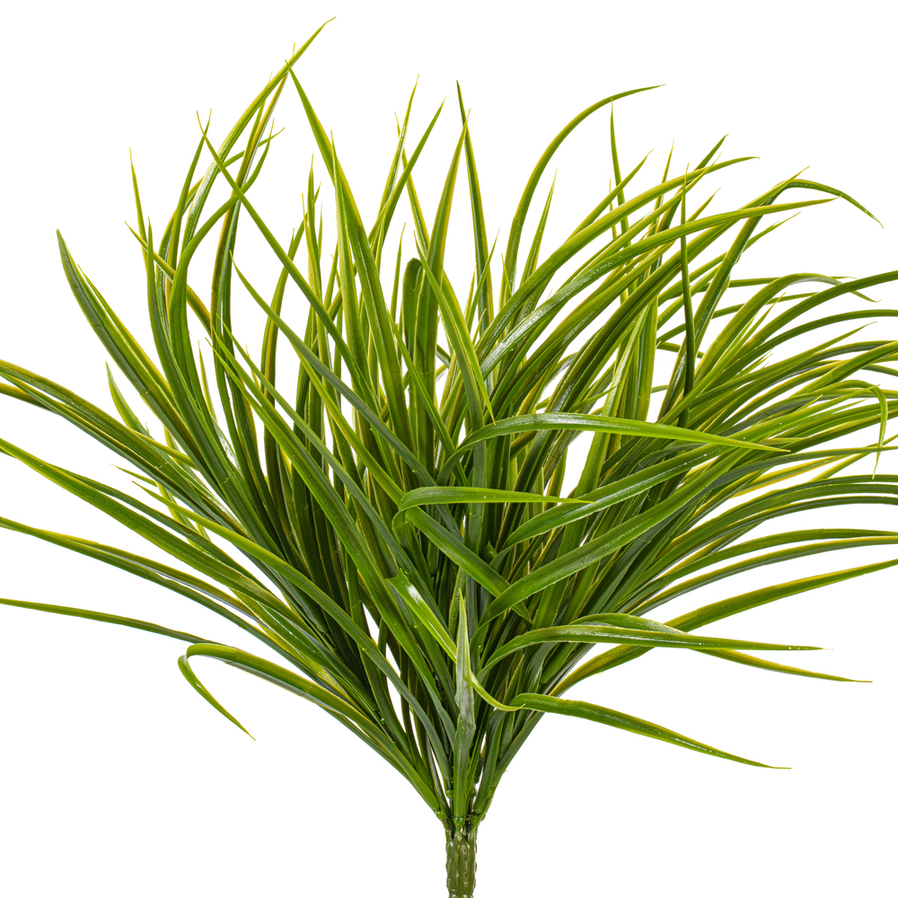 Vickerman Artificial Green Grass Bush UV Coated, 3/pk