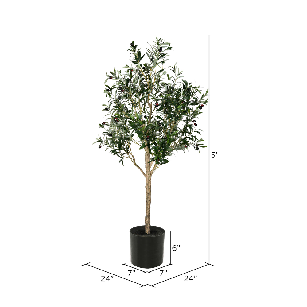 Vickerman Artificial Green Olive Tree in Pot