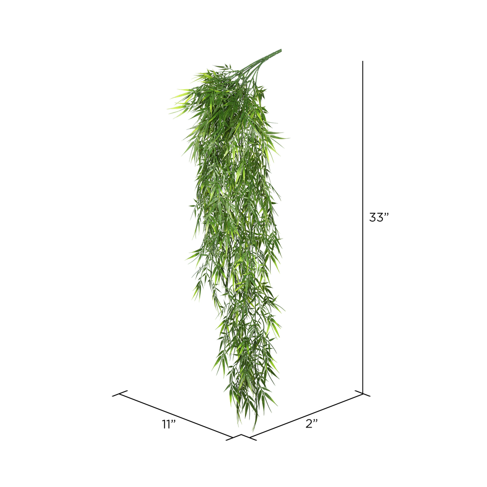 Vickerman Artificial Green Mini Bamboo Leaf Bush, Pack of 2
