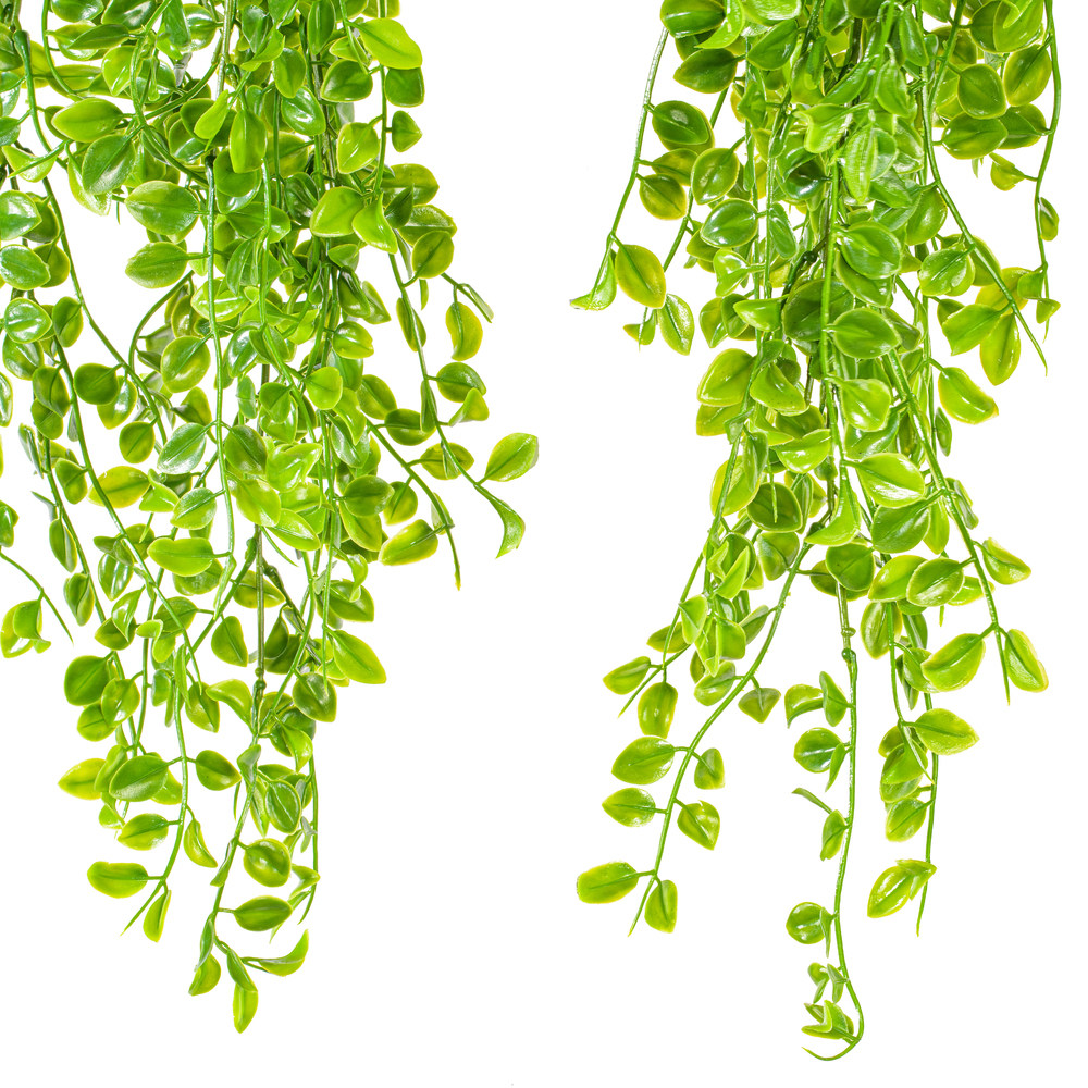 Vickerman Artificial Mini Leaf Hanging Bush, 2/pk