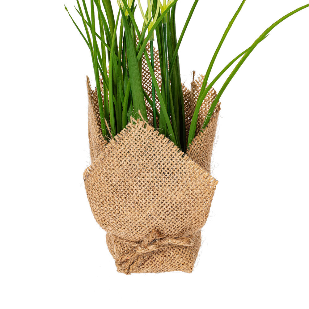 Vickerman Artificial Yellow Daffodil in Burlap Pot, Set of 2