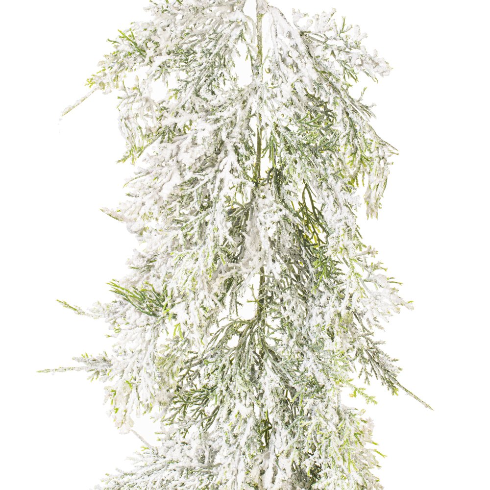 Vickerman Artificial Snowy Cedar Garland