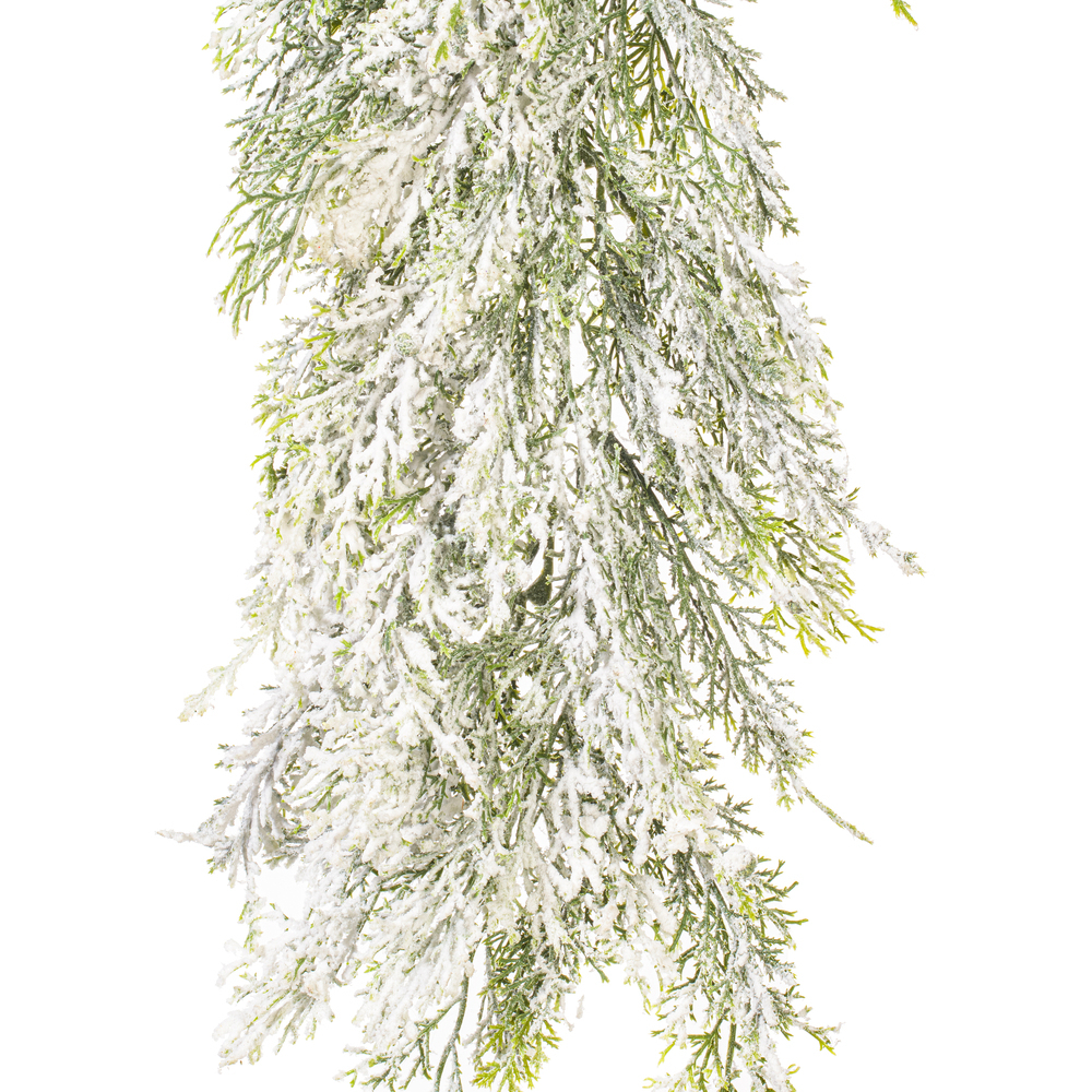 Vickerman Artificial Snowy Cedar Garland