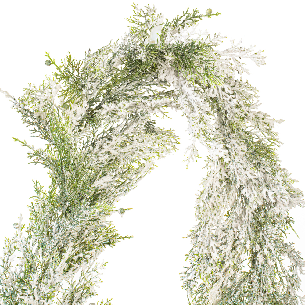 Vickerman Artificial Snowy Cedar Garland