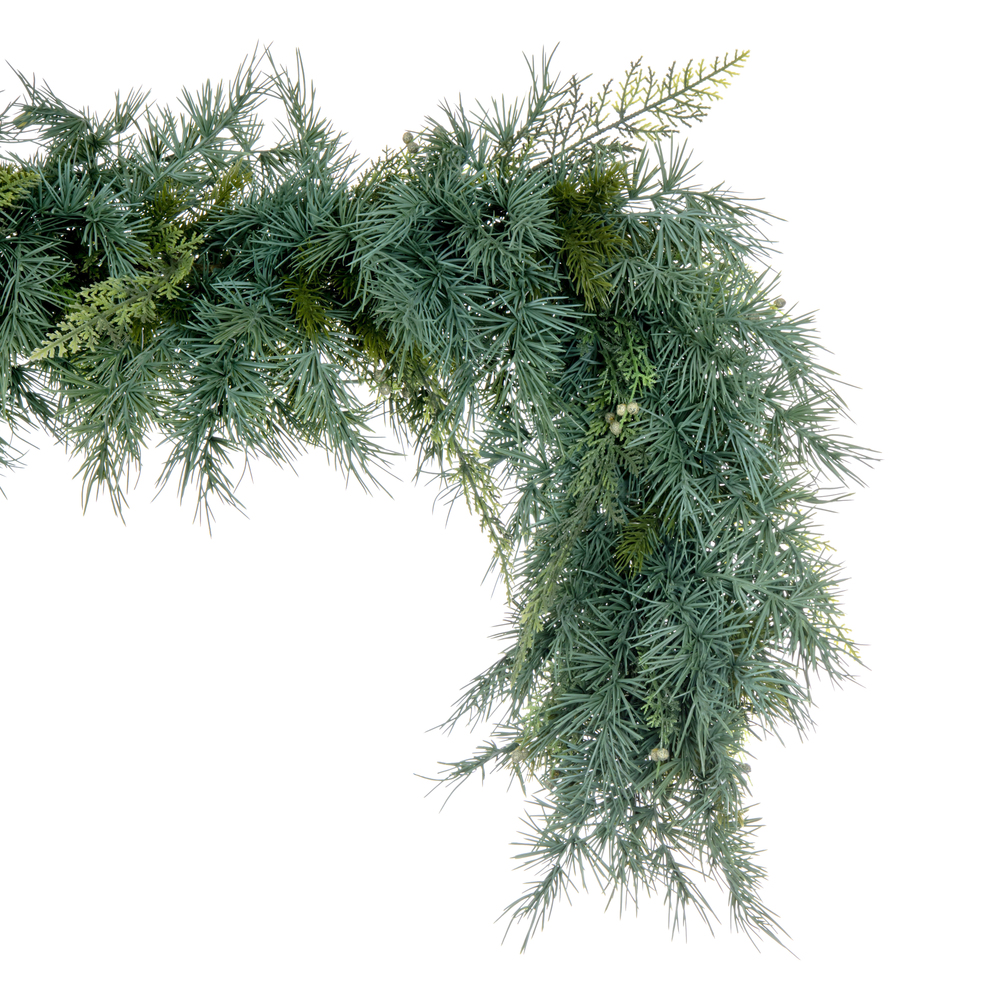 Vickerman Artificial Mixed Fern Cedar Doublesided Garland