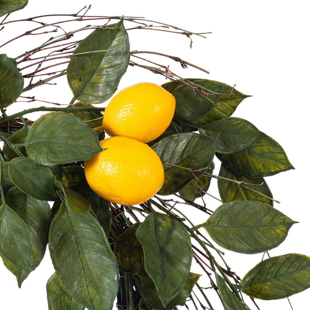 Vickerman Artificial Green and Yellow Salal Leaf Lemon Collection