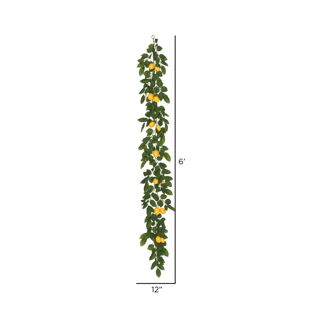 Vickerman Artificial Green and Yellow Salal Leaf Lemon Collection