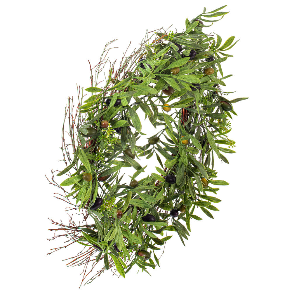 24" Green Olive Leaf Wreath