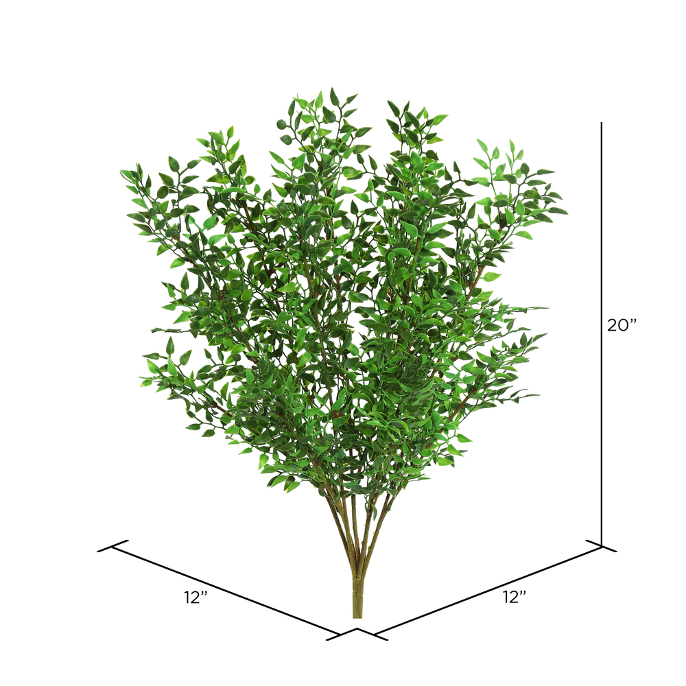 20" Green Mini Smilax Bush