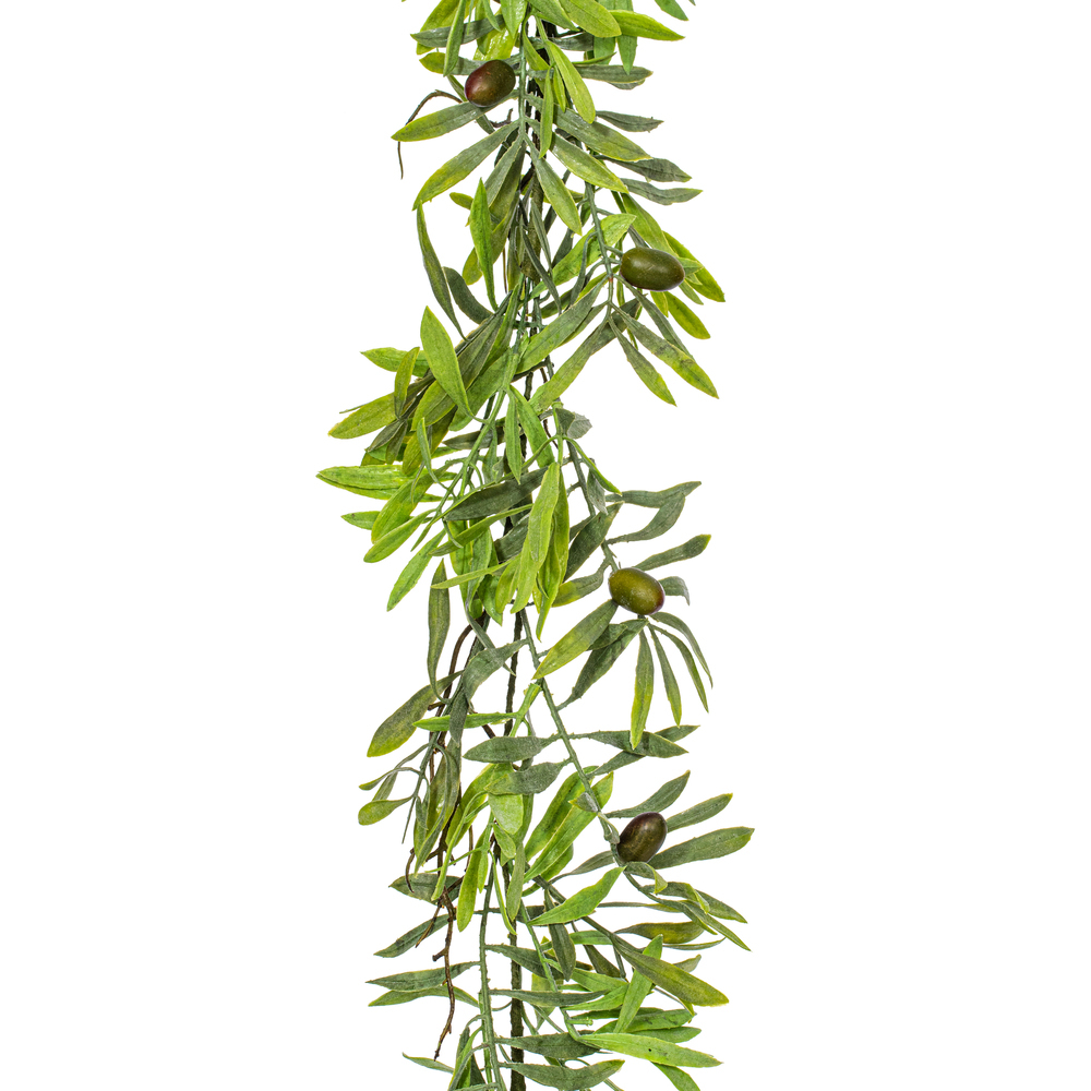 6' Green Olive Hill Garland
