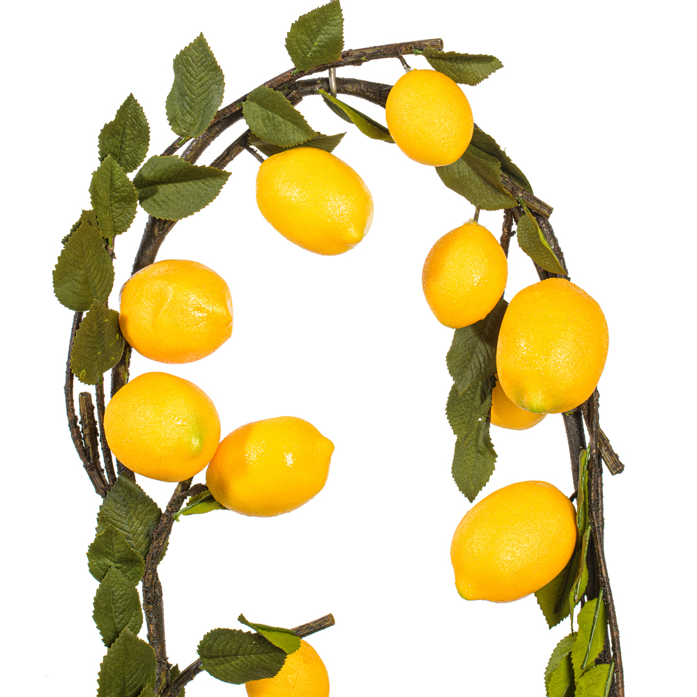 Vickerman Artificial Green and Yellow Lemon Garland
