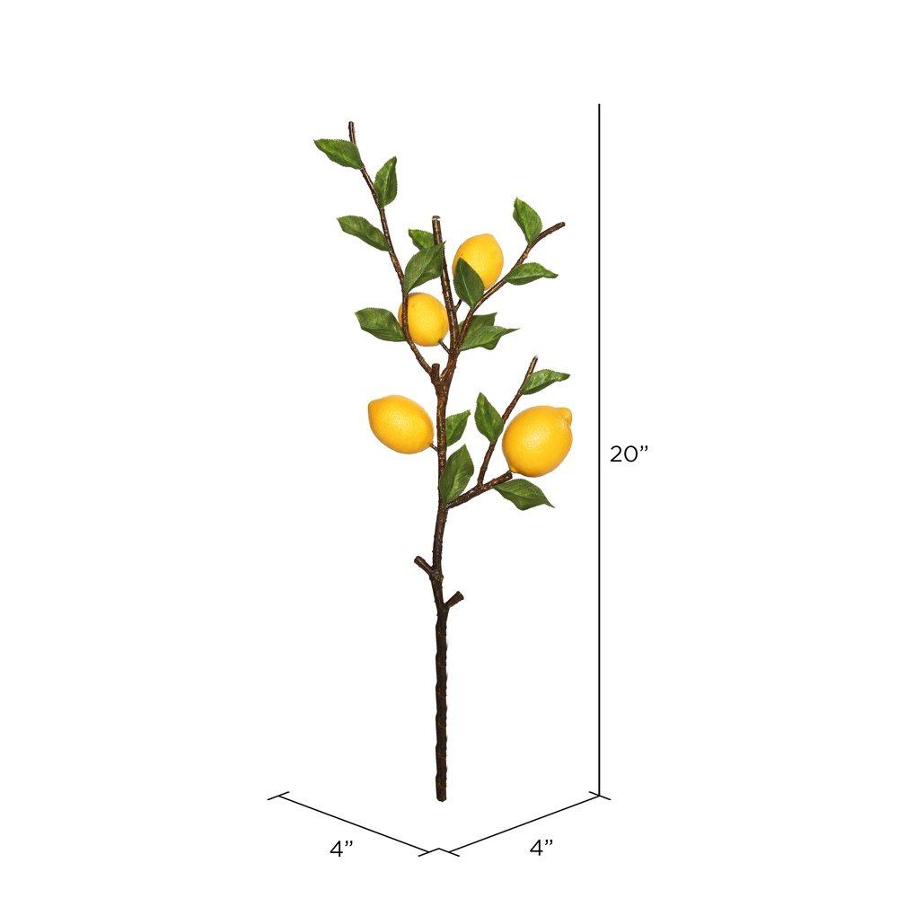 Vickerman Artificial Green and Yellow Lemon Spray