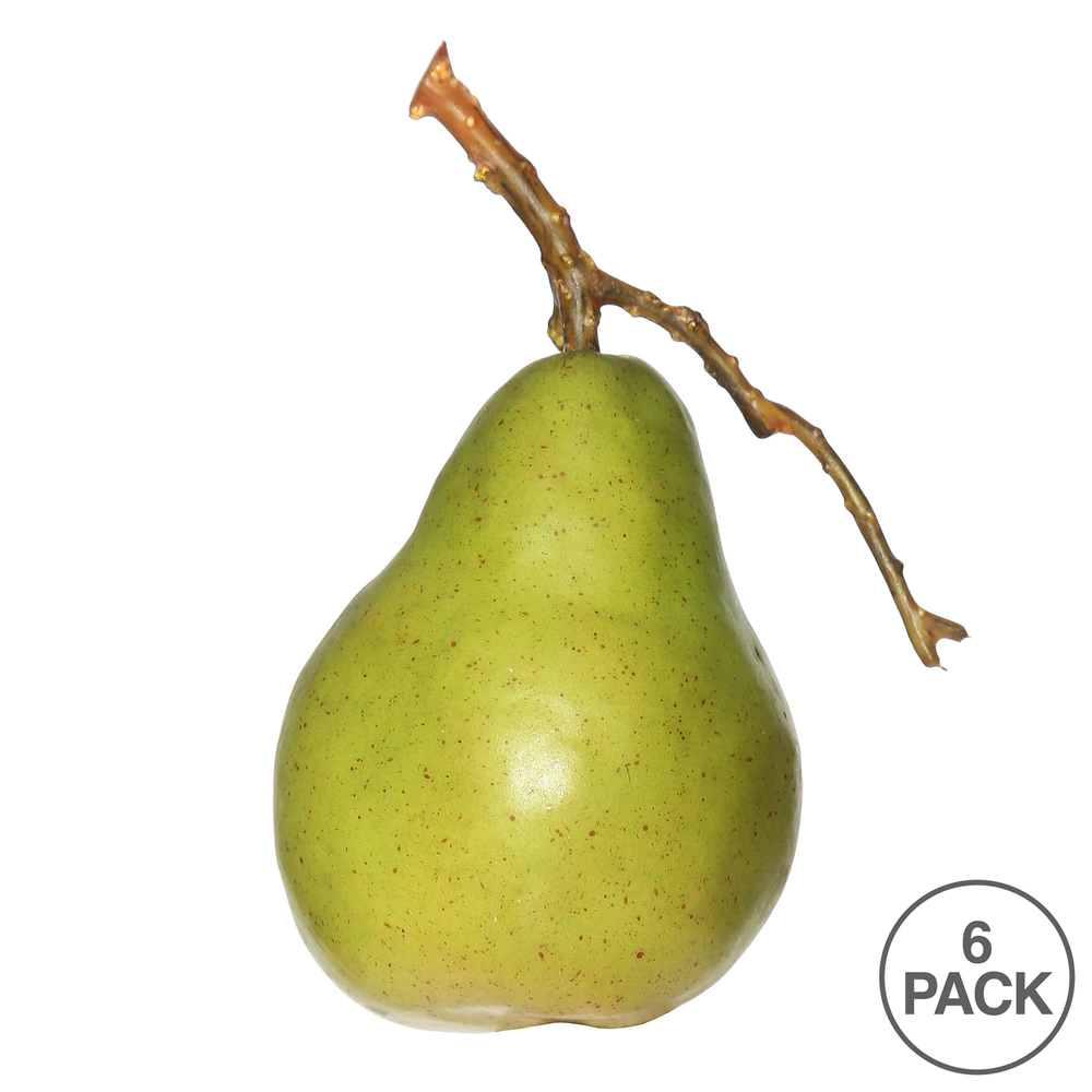 90MM Polystyrene Pear 6/pk