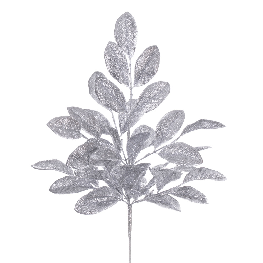 Vickerman Artificial 25" Apple Leaf Glitter Bush