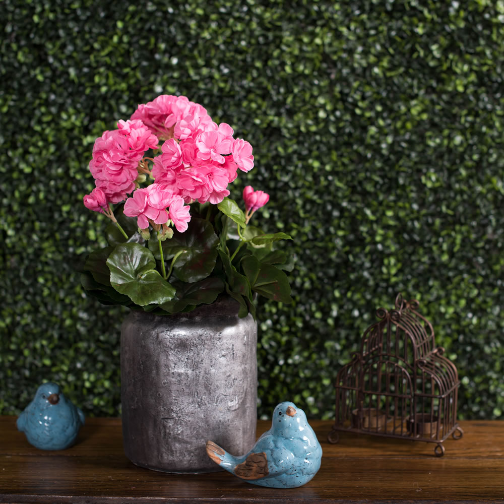 Vickerman Artificial Polyester Geranium Bush