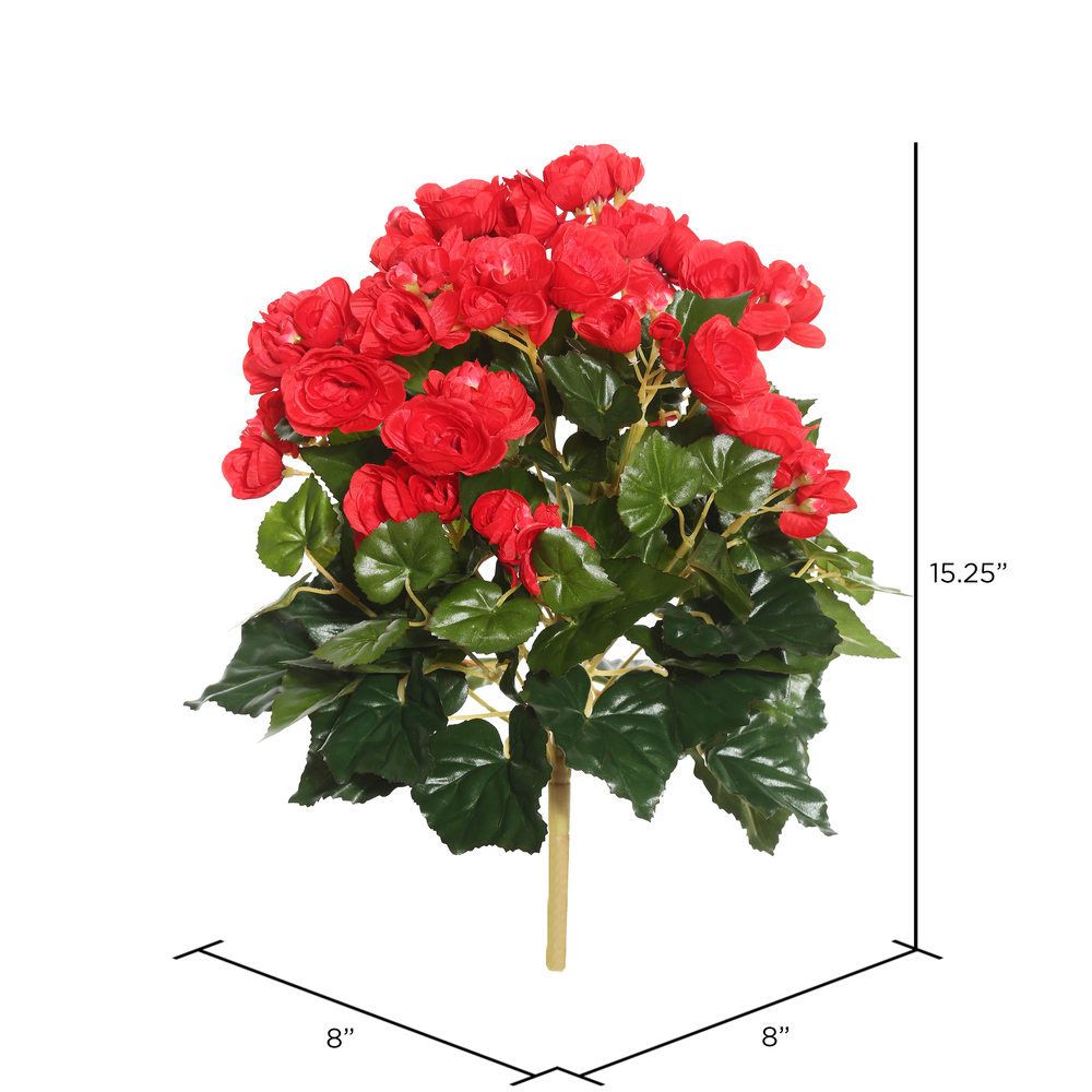 Vickerman Artificial Polyester Begonia Bush