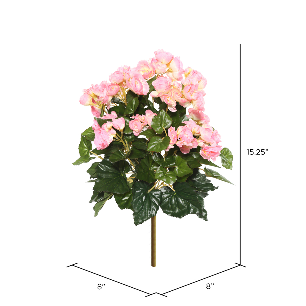 Vickerman Artificial Polyester Begonia Bush