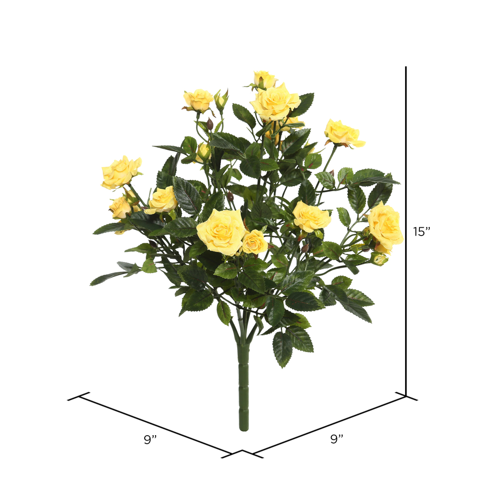 Vickerman Artificial Mini Diamond Rose Bush