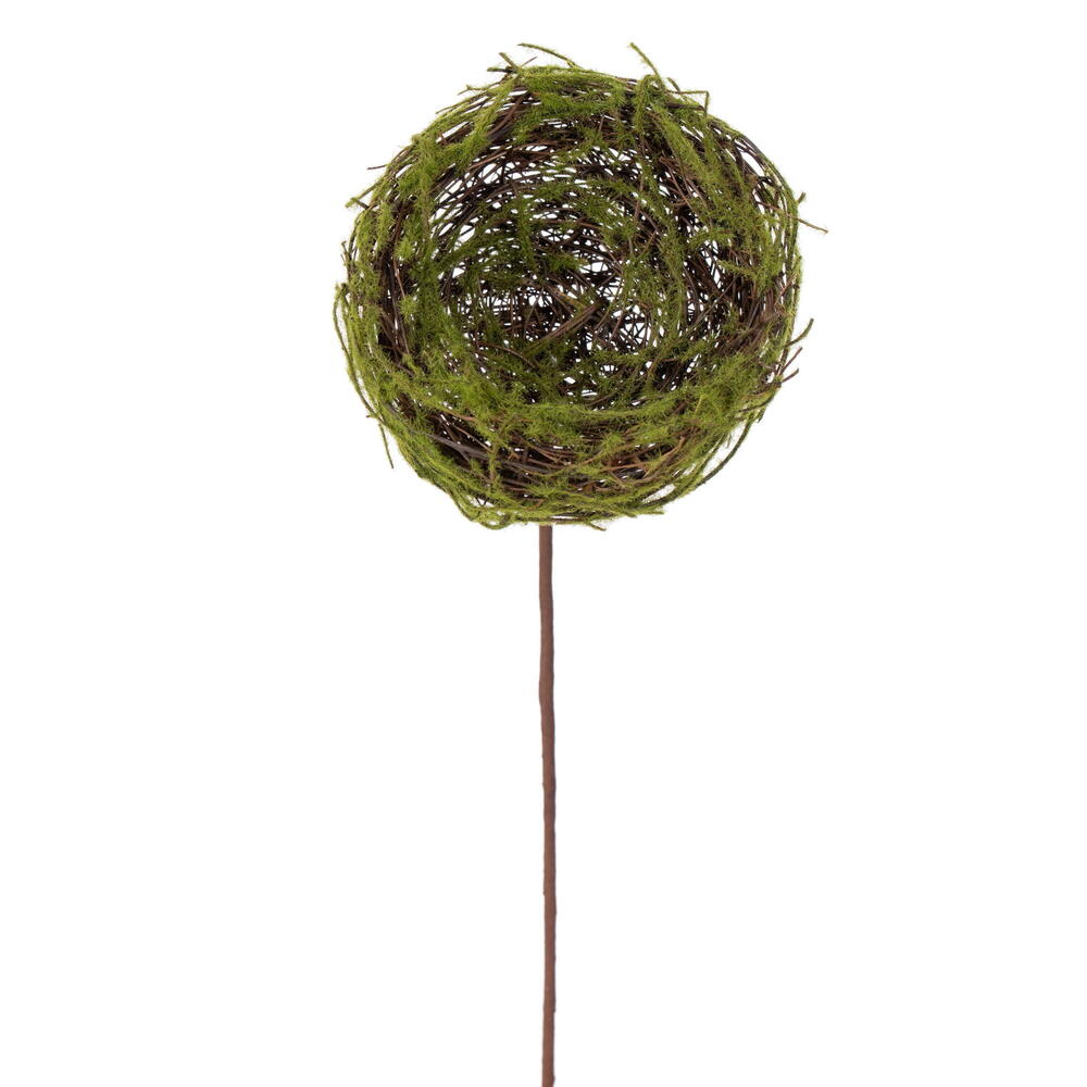 Vickerman 10"H Artificial Bird's Nest on Stem