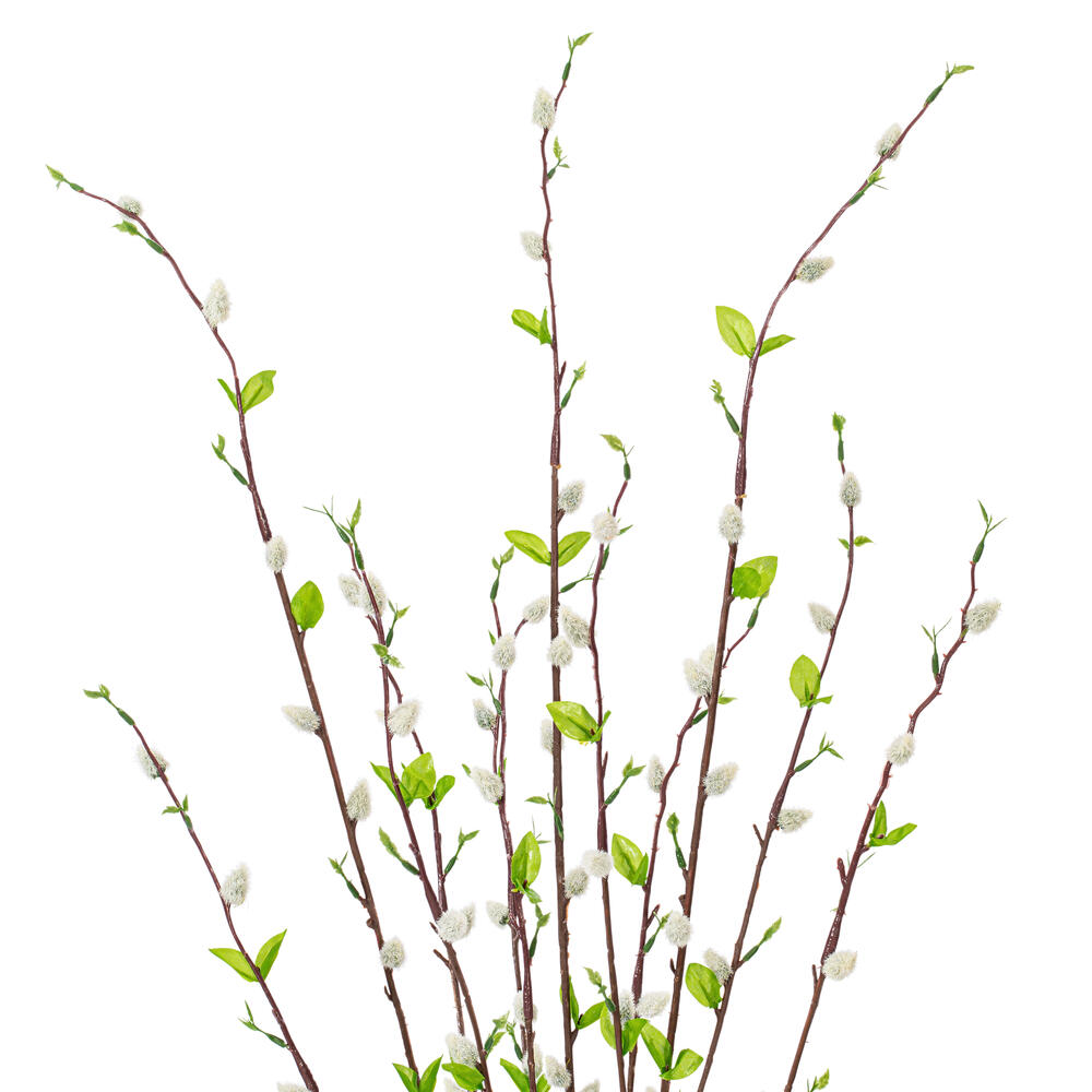 Vickerman Artificial Gray Goat Willow Bush