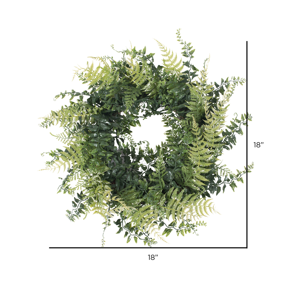 Vickerman Artificial Buckler Fern and Grass Wreath