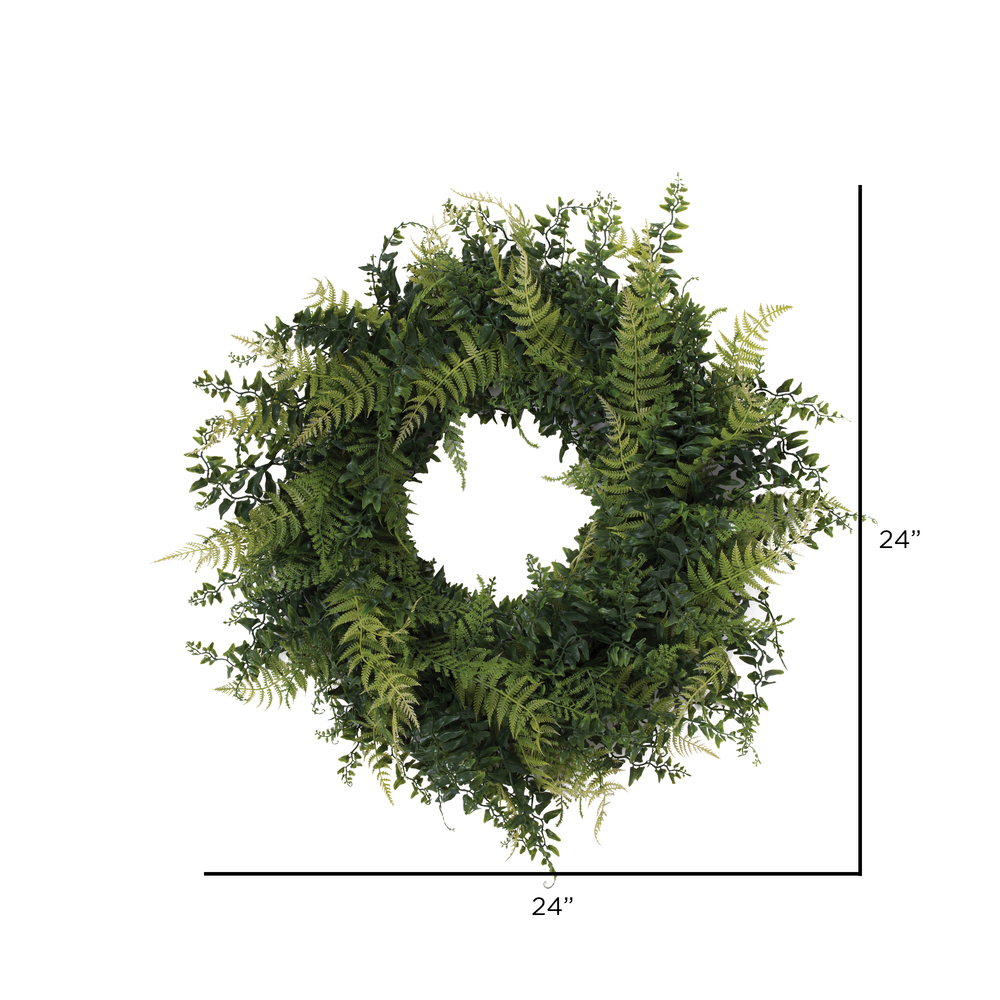 Vickerman Artificial Buckler Fern and Grass Wreath