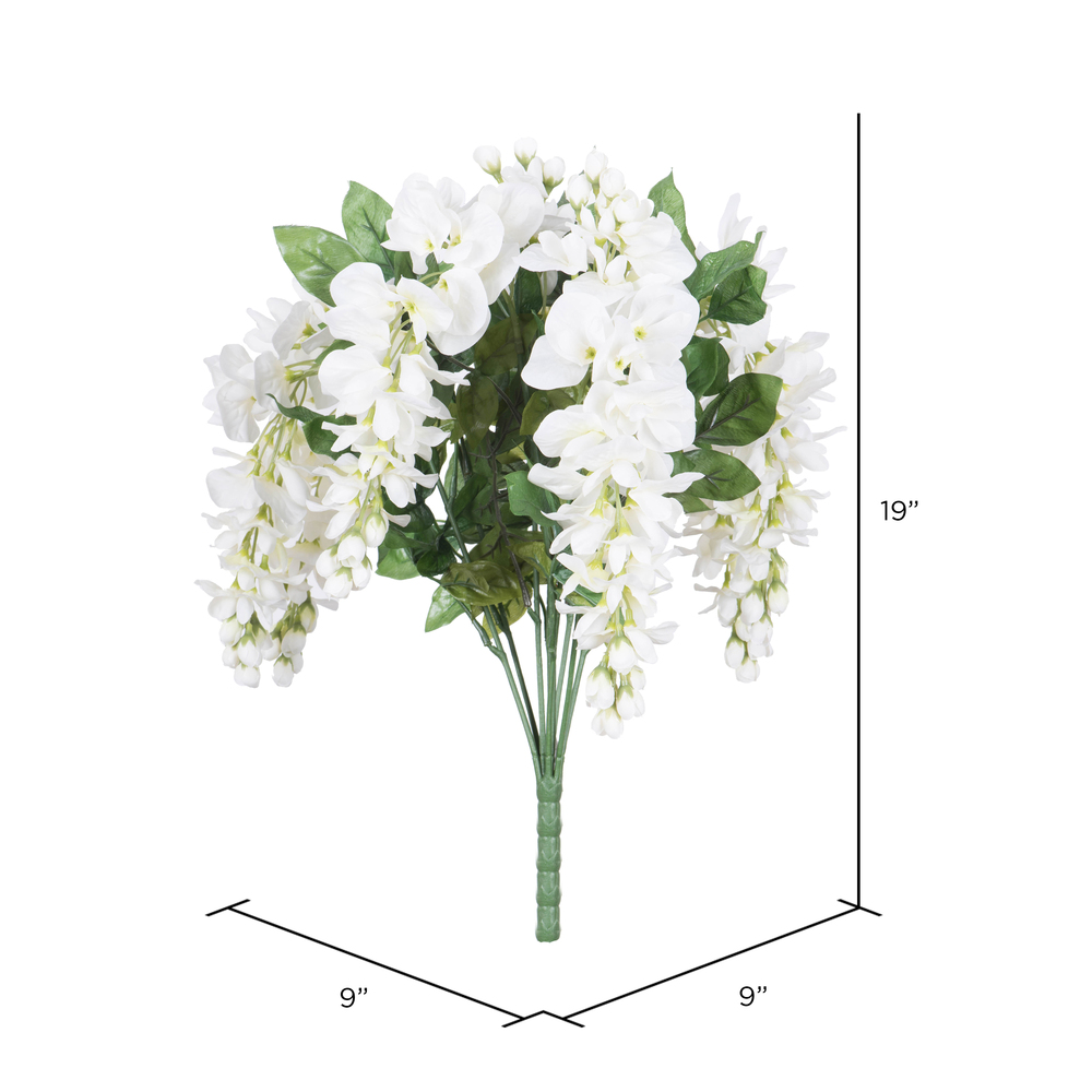 Vickerman 19" Artificial Wisteria Bush