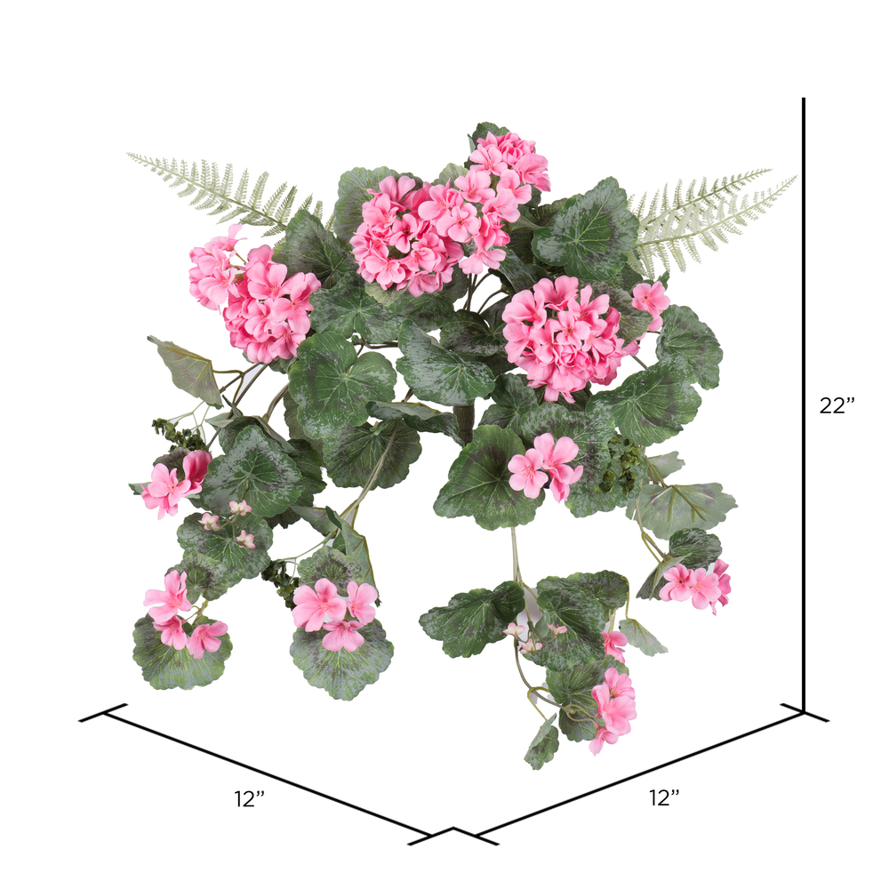 Vickerman Artificial Geranium Hanging Bush