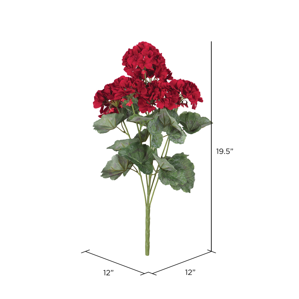 Vickerman Artificial 19.5" Geranium Bush