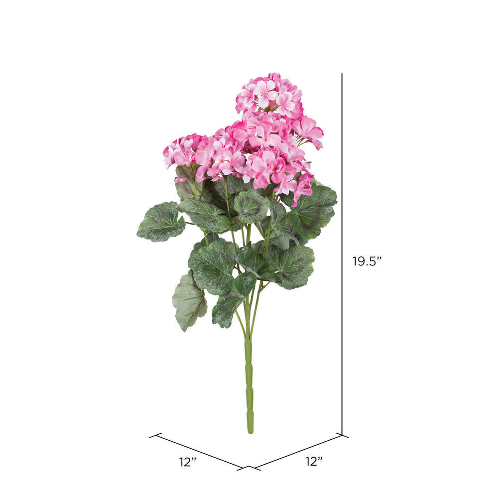 Vickerman Artificial 19.5" Geranium Bush