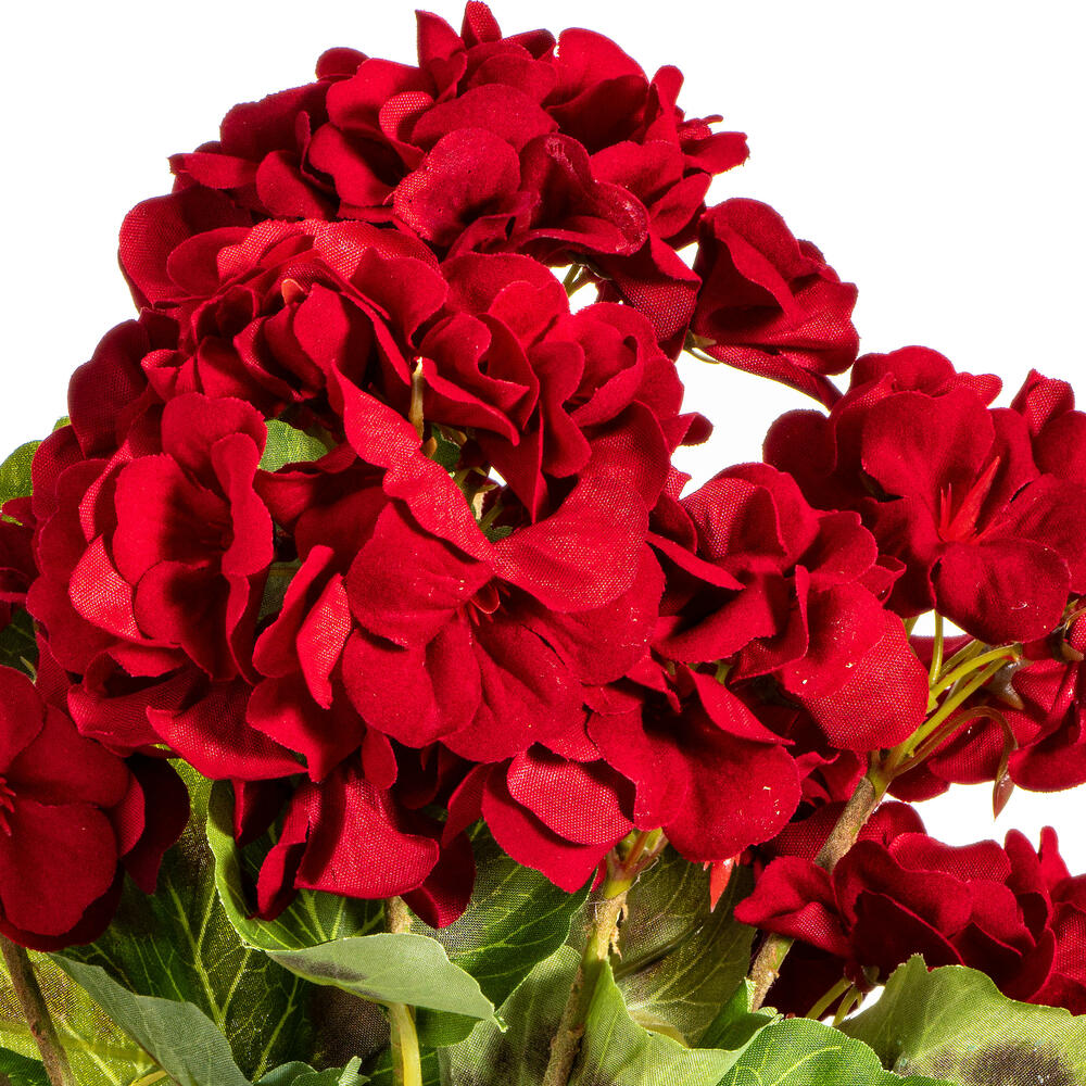Vickerman 18" Artificial Geranium Bush, 4 per Pack