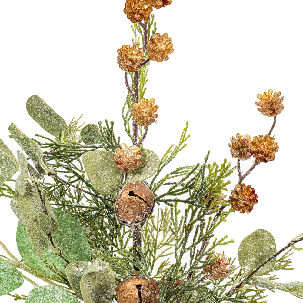 Vickerman Winter Cedar, Pinecone, Eucalyptus, and Brown Jingle Bell Collection