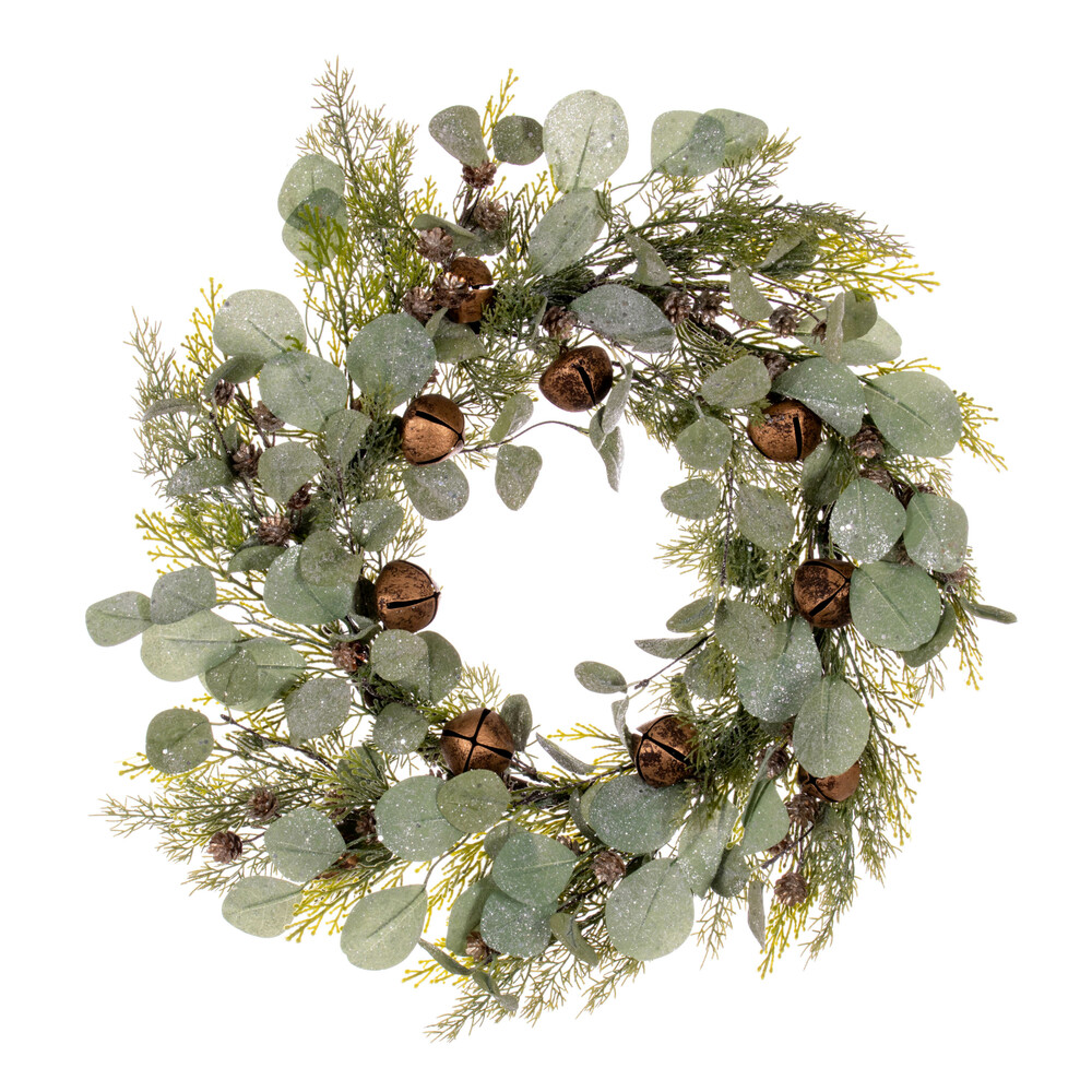 Vickerman Winter Cedar, Pinecone, Eucalyptus, and Brown Jingle Bell Collection