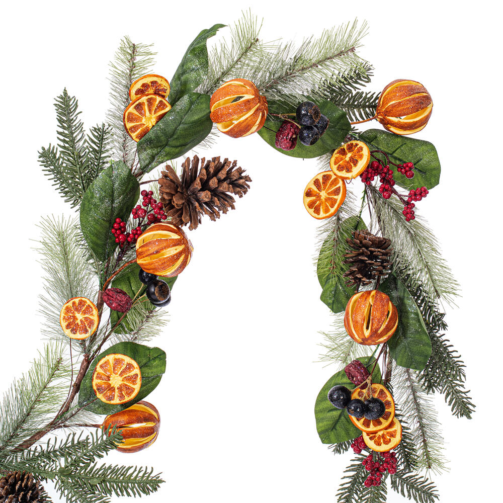 Vickerman Green Mixed Pine Orange/Berry Collection