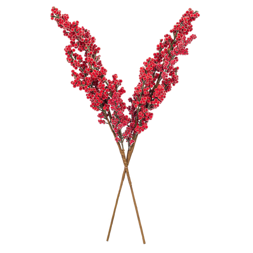 Vickerman Artificial Red Ice Berry Spray 