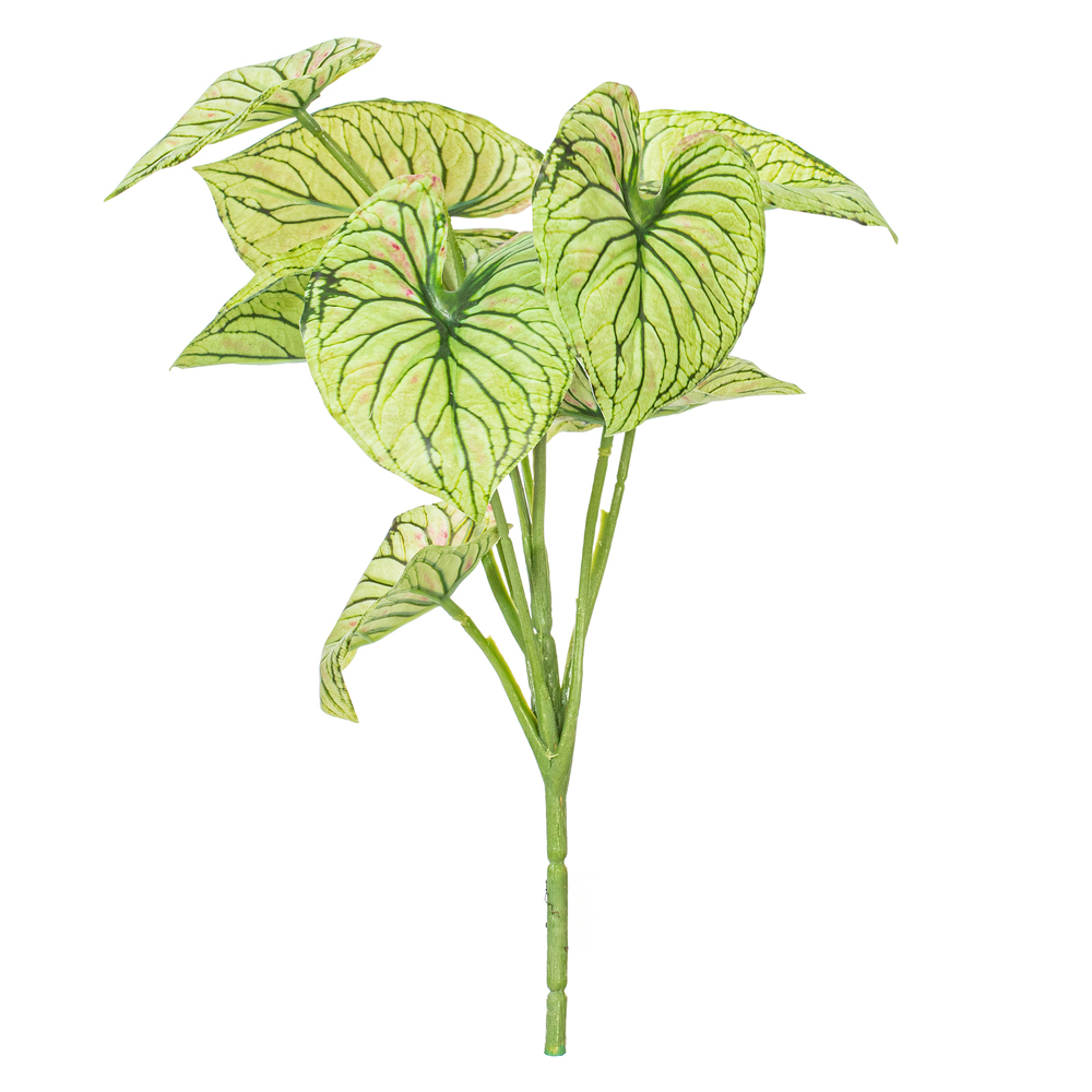 Vickerman 12.5" Artificial Variegated Leaves Spray, 3 per bag