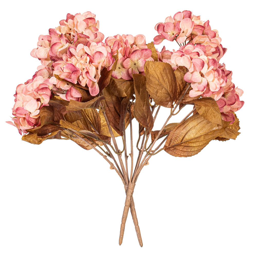 16.5" Cream Hydrangea Bush 2/Bag