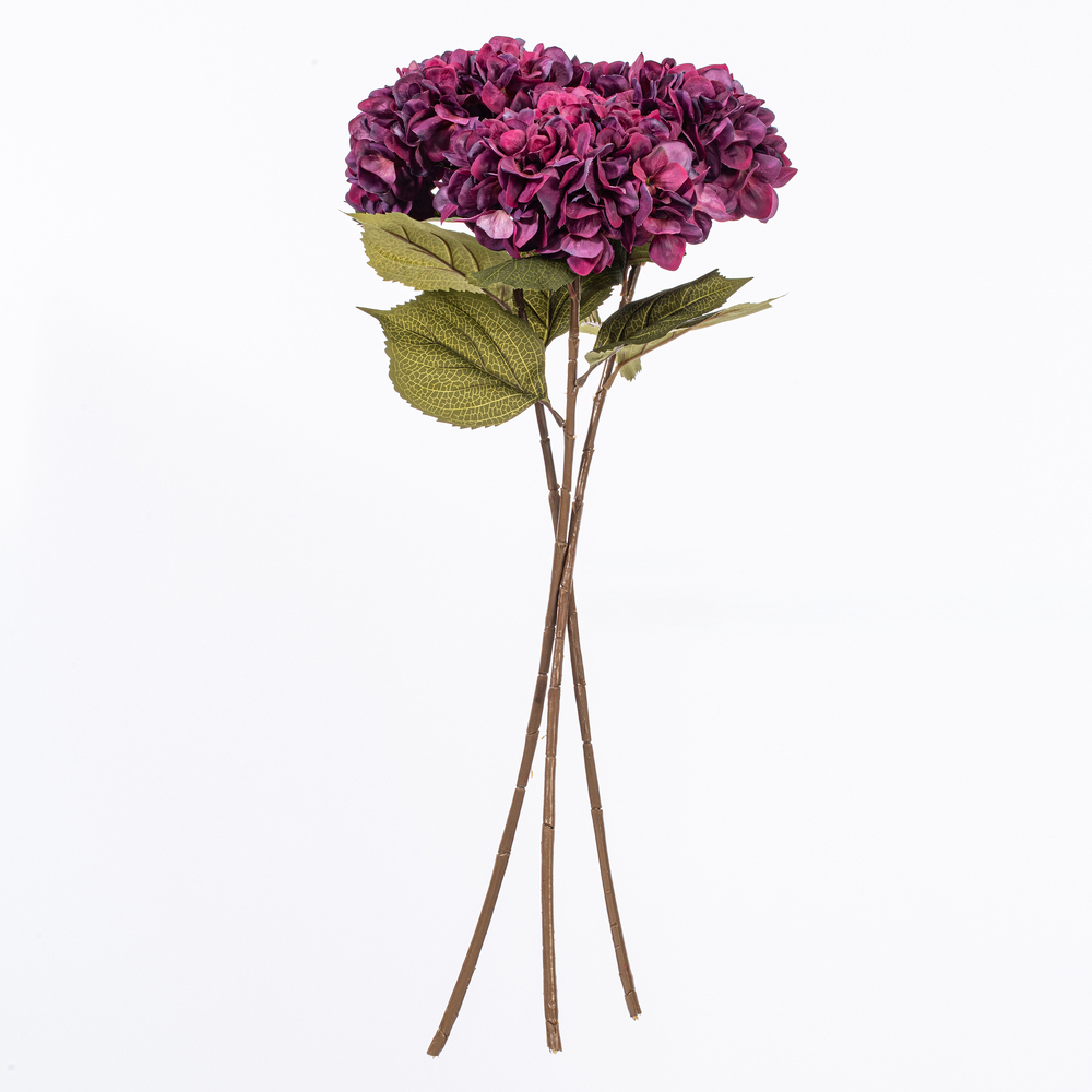 Vickerman 32.5" x 9" Hydrangea Stem 3/Bag