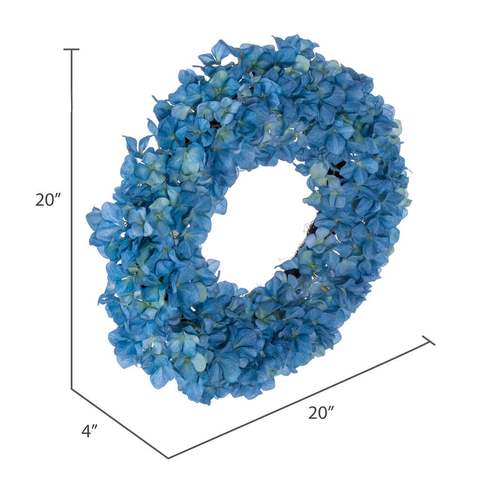 Vickerman 20" Real Touch Hydrangea Wreath