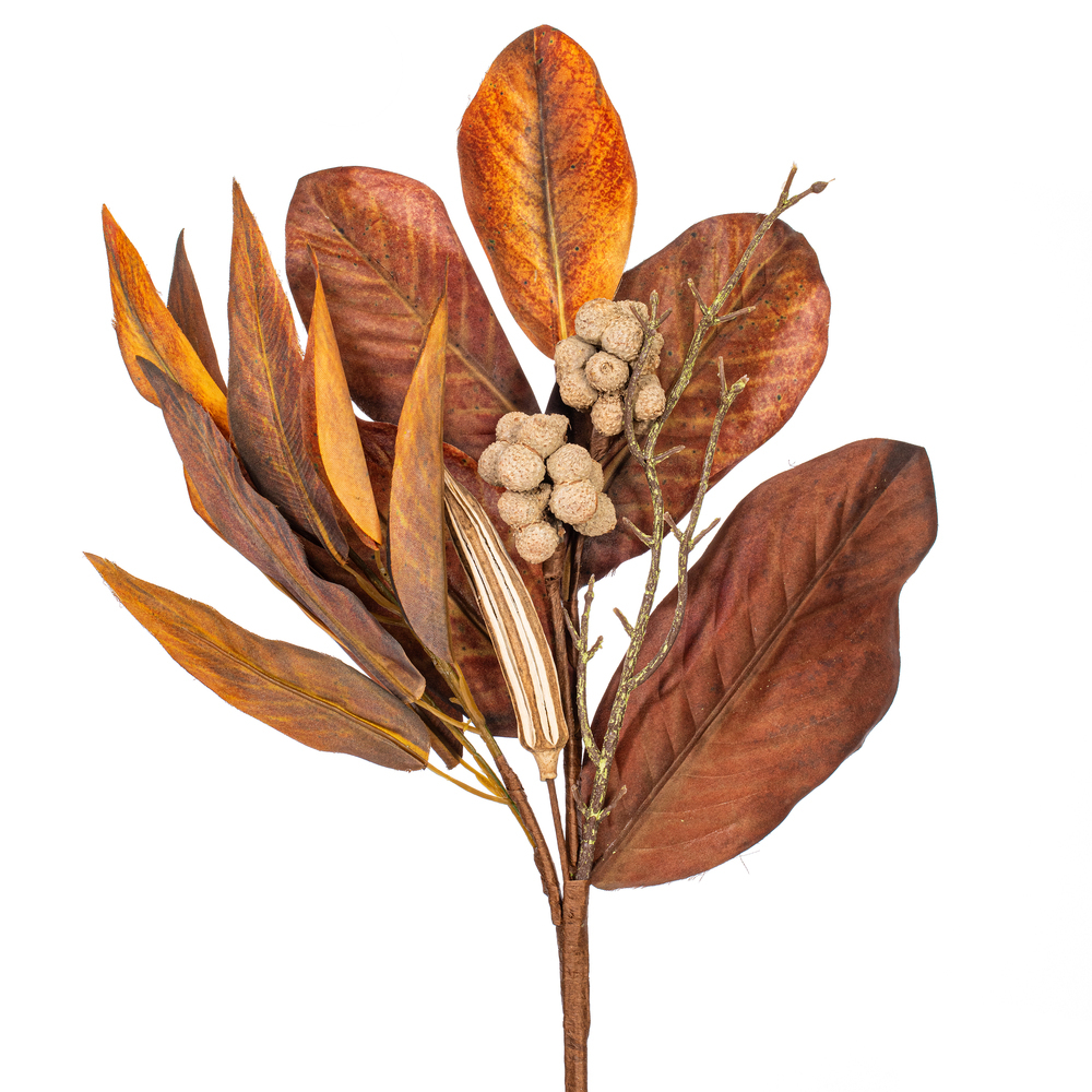 Vickerman Brown Artificial Magnolia Leaf Collection