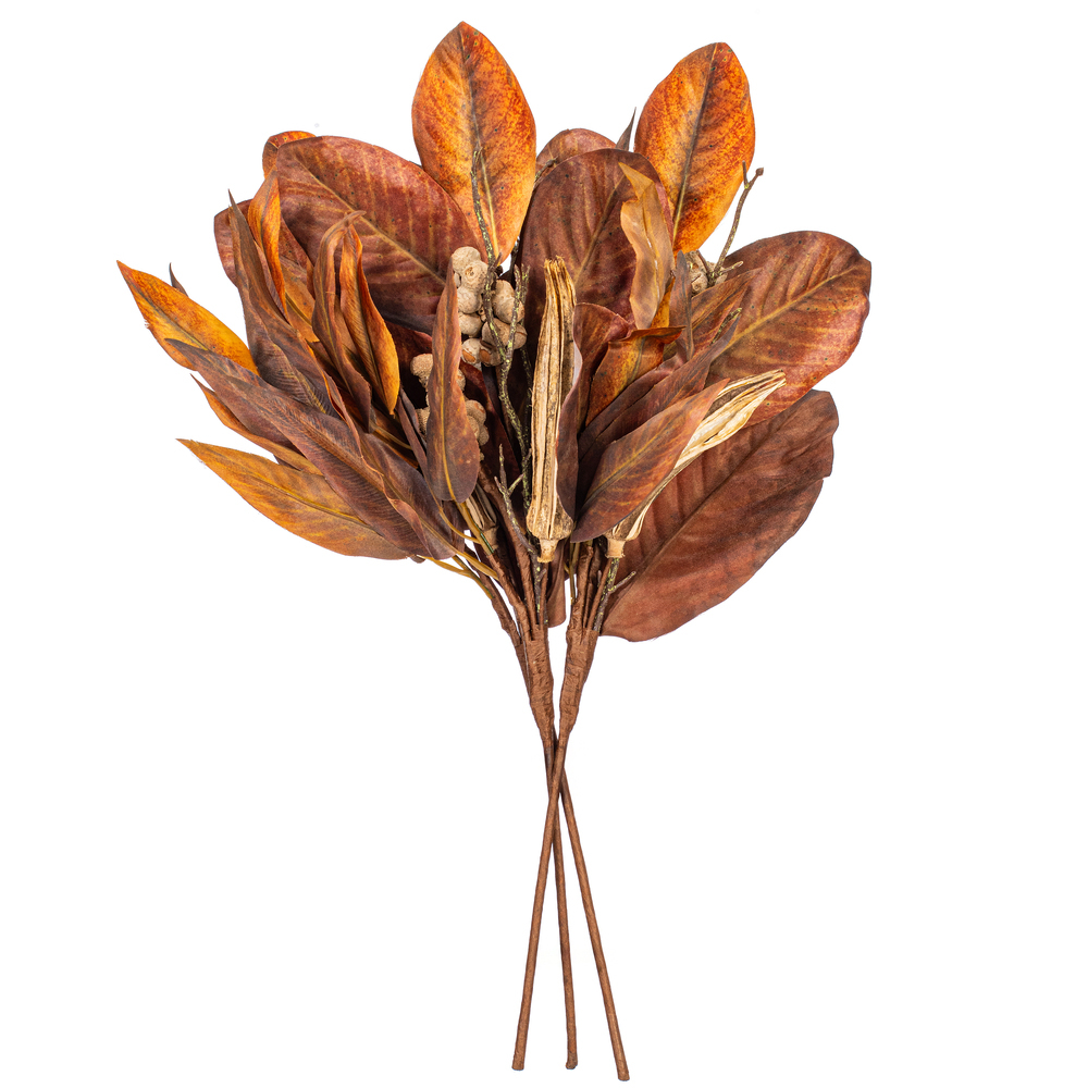 Vickerman Brown Artificial Magnolia Leaf Collection