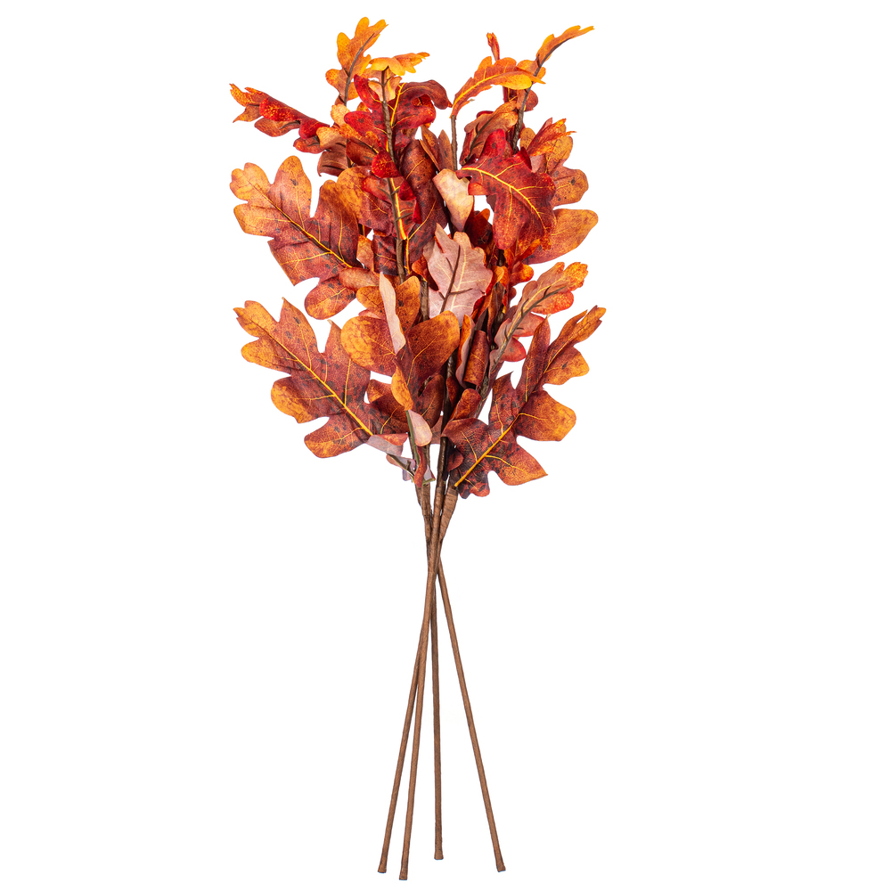 Vickerman Orange Autumn Artificial Oak Leaf Collection