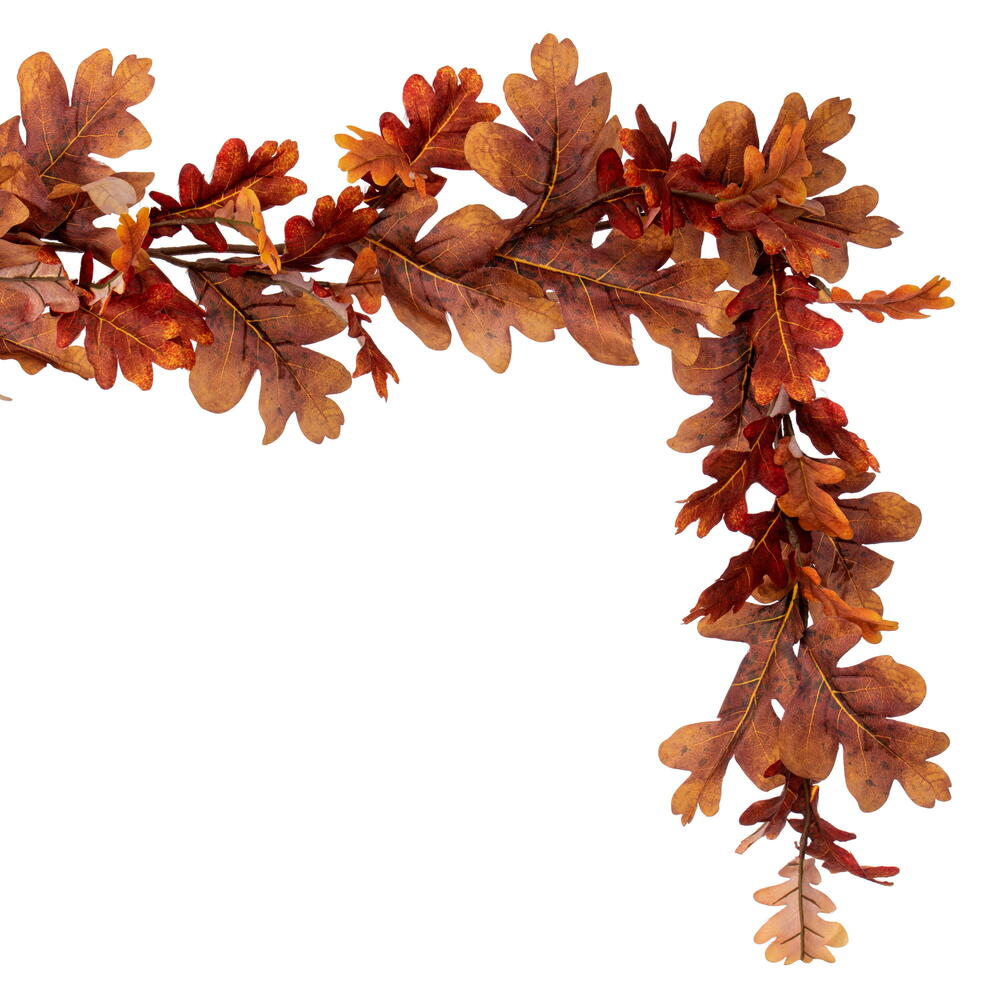 Vickerman Orange Autumn Artificial Oak Leaf Collection